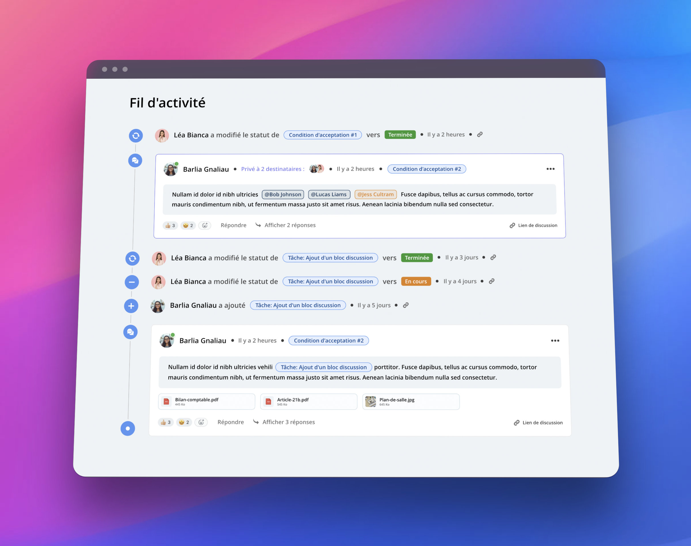 Interface de la plateforme ISIOS
